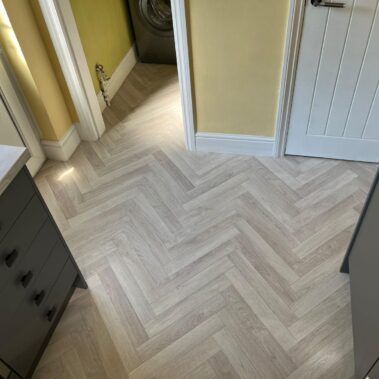 walk on flooring herringbone installation