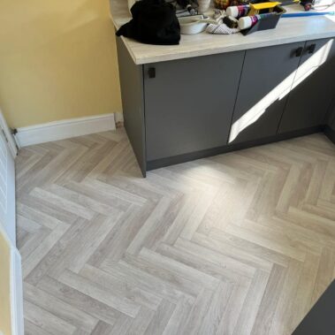 walk on flooring herringbone installation