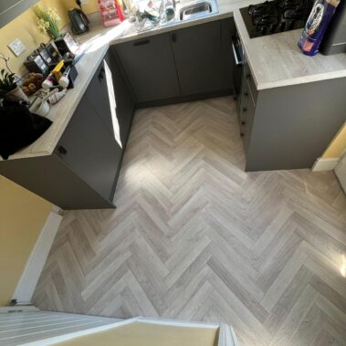 walk on flooring herringbone installation