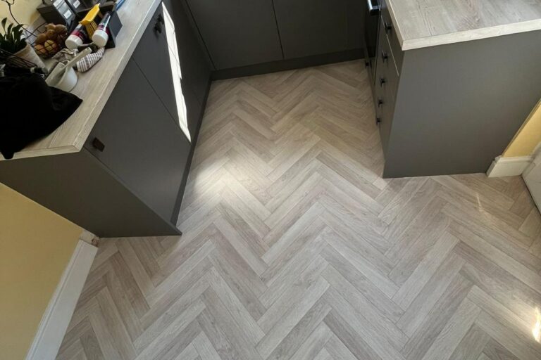 walk on flooring herringbone installation